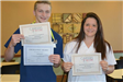 Students holding Careers in Care Excellence Awards
