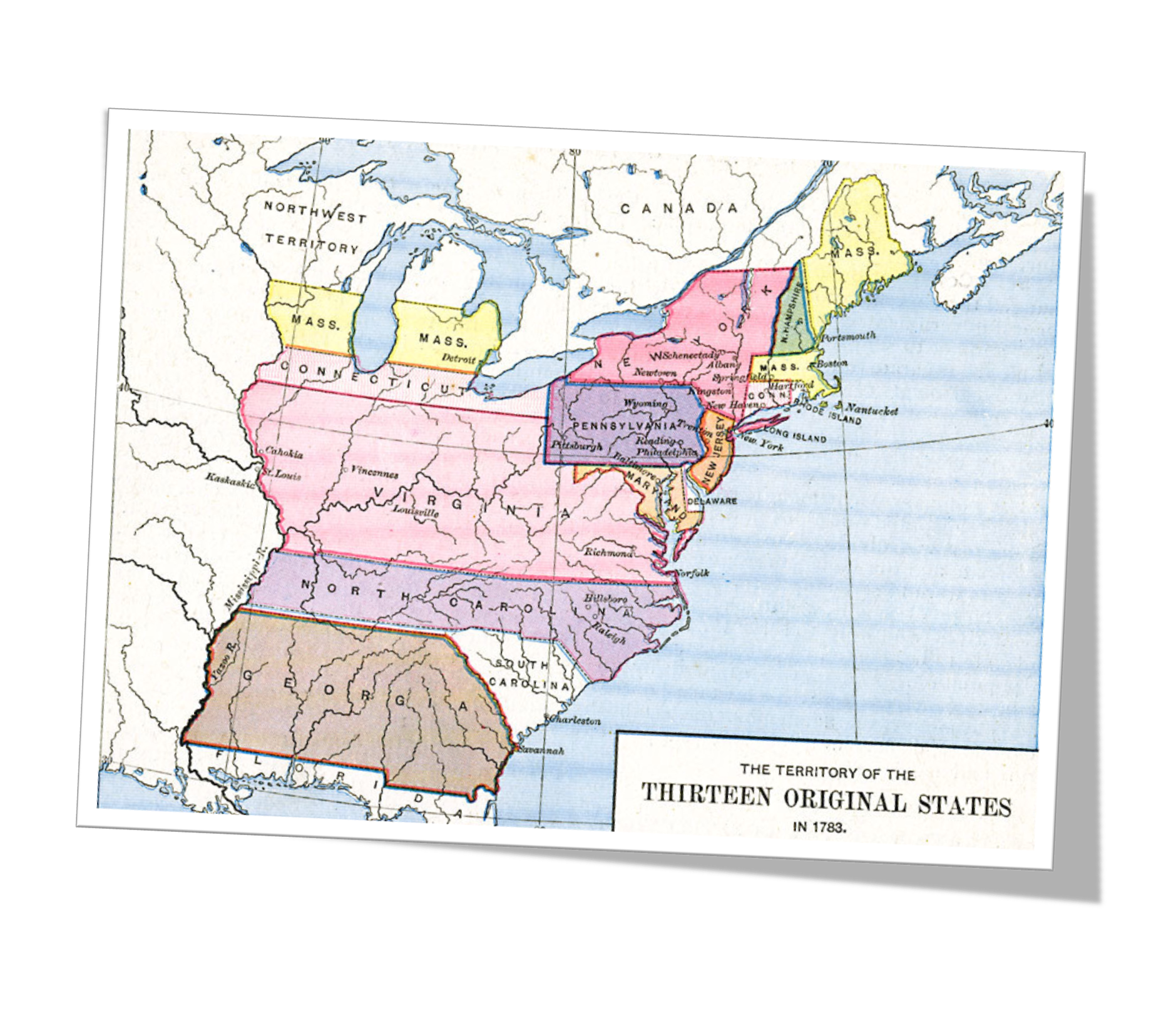 1783 The Territory of the Thirteen Original States